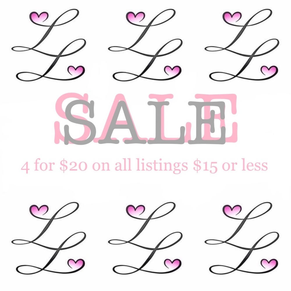SALE !!! 4 for $20 on items $15 or less